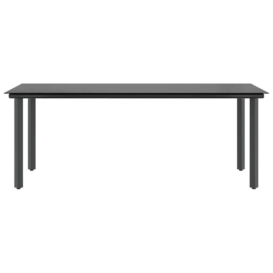 7-Delige Tuinset Met Kussens Poly Rattan Glas 6 200 x 100 x 74 cm Grijs
