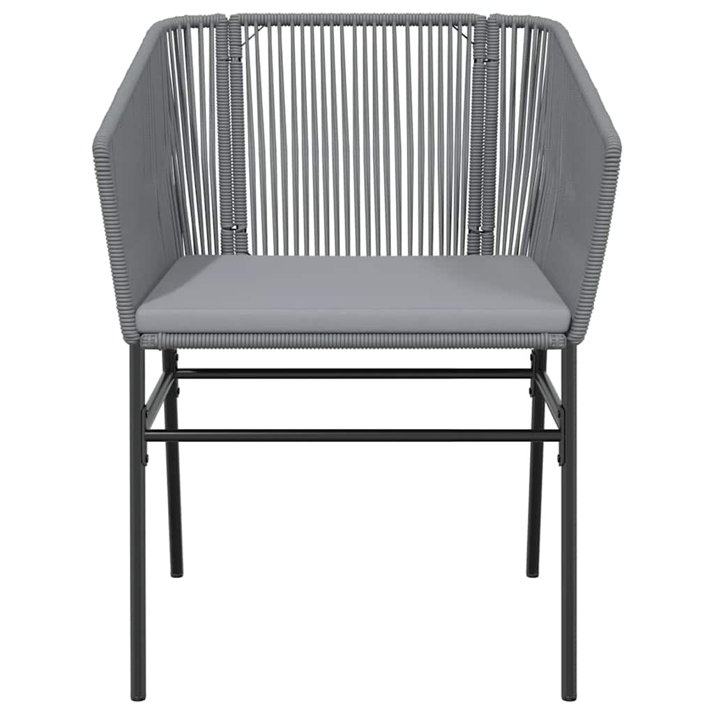 7-Delige Tuinset Met Kussens Poly Rattan Glas 6 200 x 100 x 74 cm Grijs