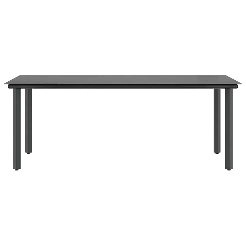 9-Delige Tuinset Met Kussens Poly Rattan Glas 8 200 x 100 x 74 cm Grijs