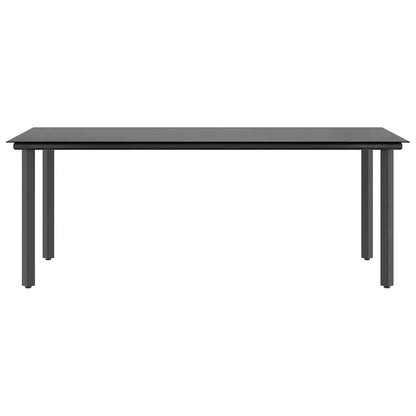 9-Delige Tuinset Met Kussens Poly Rattan Glas 8 200 x 100 x 74 cm Grijs