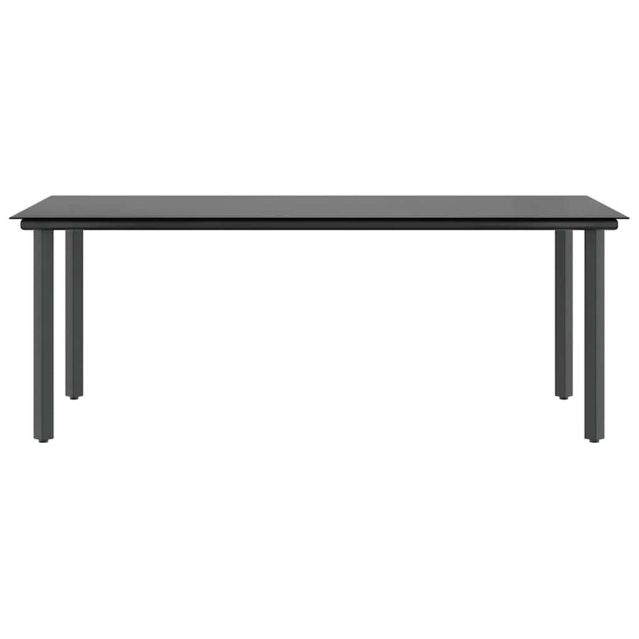 9-Delige Tuinset Met Kussens Poly Rattan Glas 8 200 x 100 x 74 cm Grijs