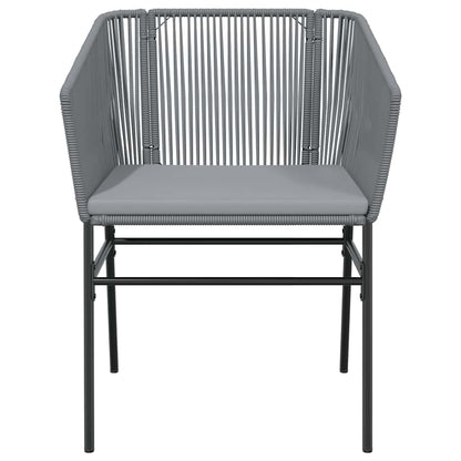9-Delige Tuinset Met Kussens Poly Rattan Glas 8 200 x 100 x 74 cm Grijs