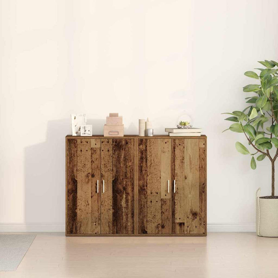 Dressoir met plank met opslag met de deur Oud hout 60 x 31 x 84 cm Bewerkt hout