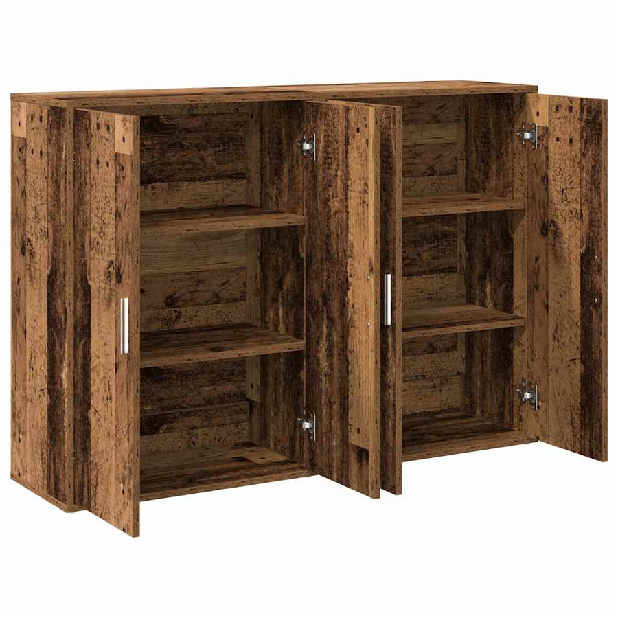 Dressoir met plank met opslag met de deur Oud hout 60 x 31 x 84 cm Bewerkt hout