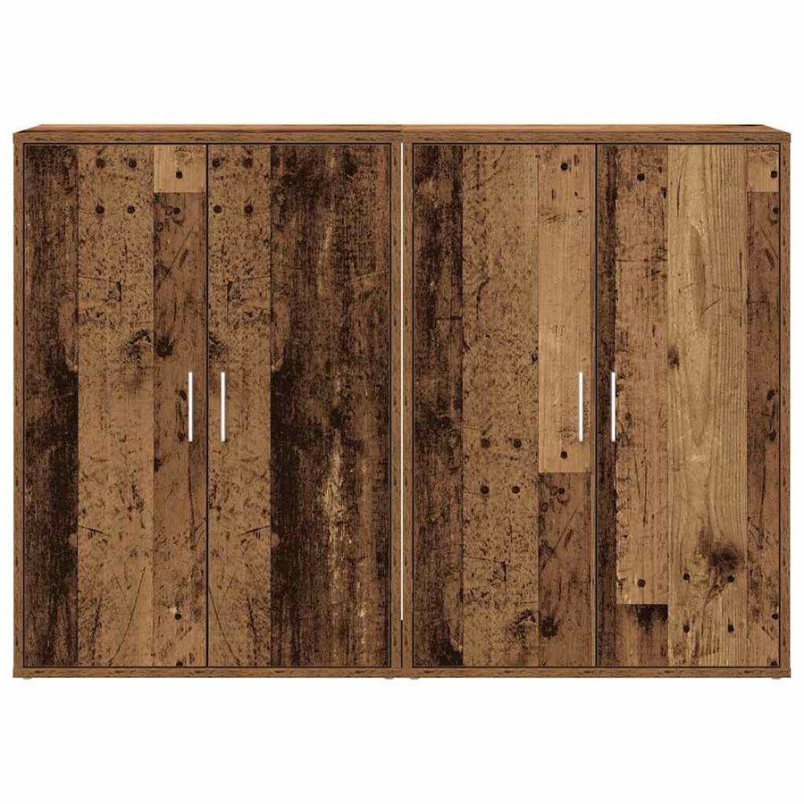 Dressoir met plank met opslag met de deur Oud hout 60 x 31 x 84 cm Bewerkt hout