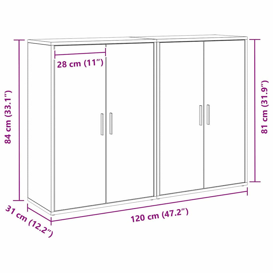 Dressoir met plank met opslag met de deur Oud hout 60 x 31 x 84 cm Bewerkt hout
