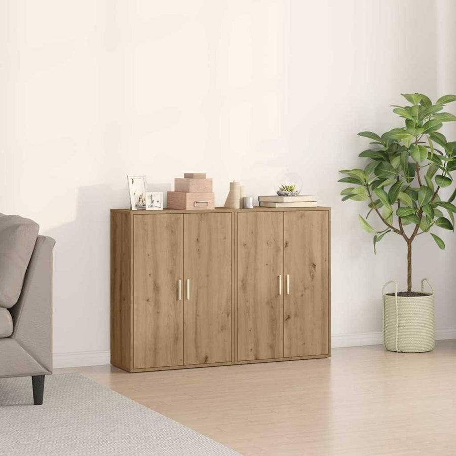 Dressoir 2 pcs Artisan Eiken 60 x 31 x 84 cm Bewerkt hout