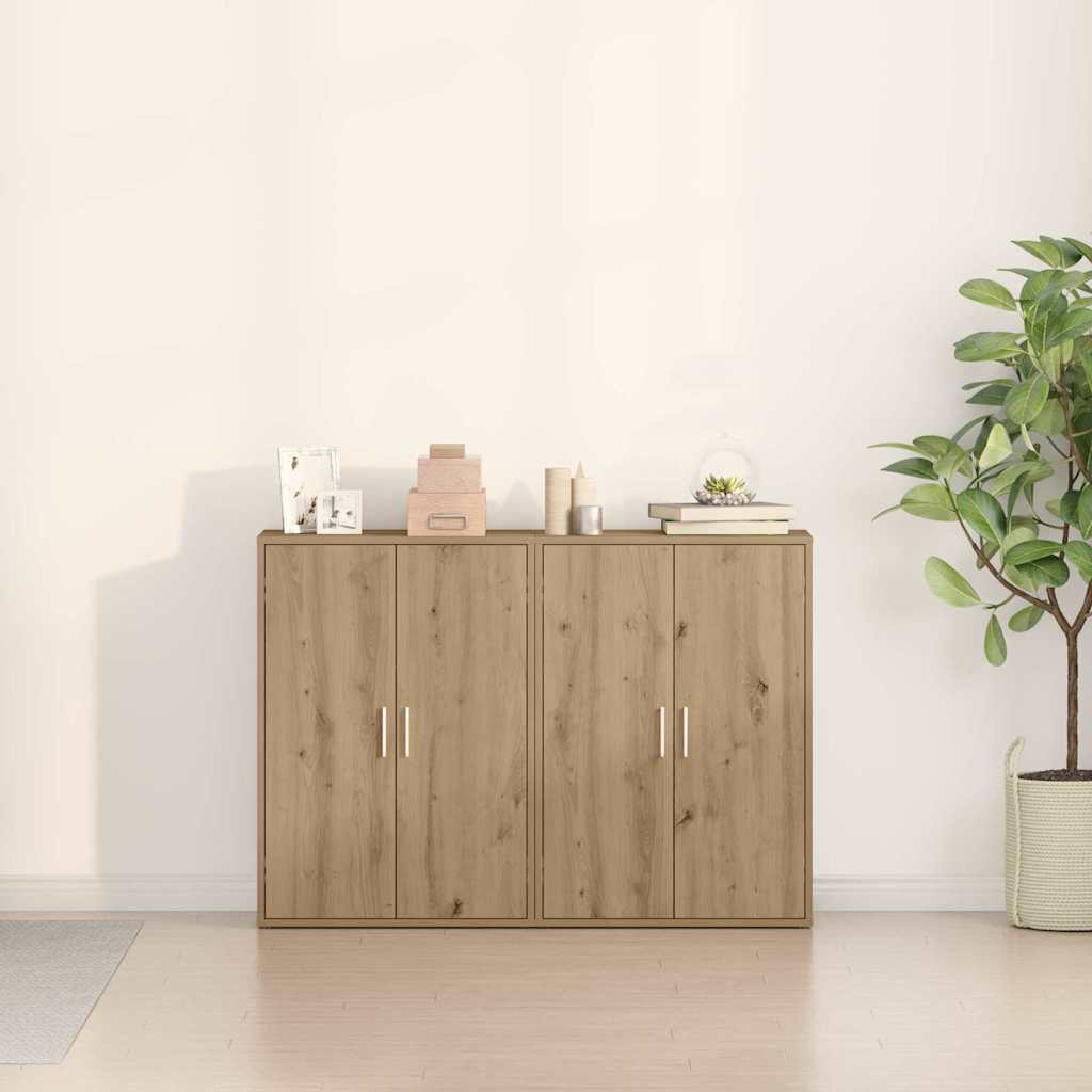 Dressoir 2 pcs Artisan Eiken 60 x 31 x 84 cm Bewerkt hout