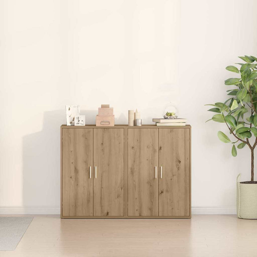 Dressoir 2 pcs Artisan Eiken 60 x 31 x 84 cm Bewerkt hout