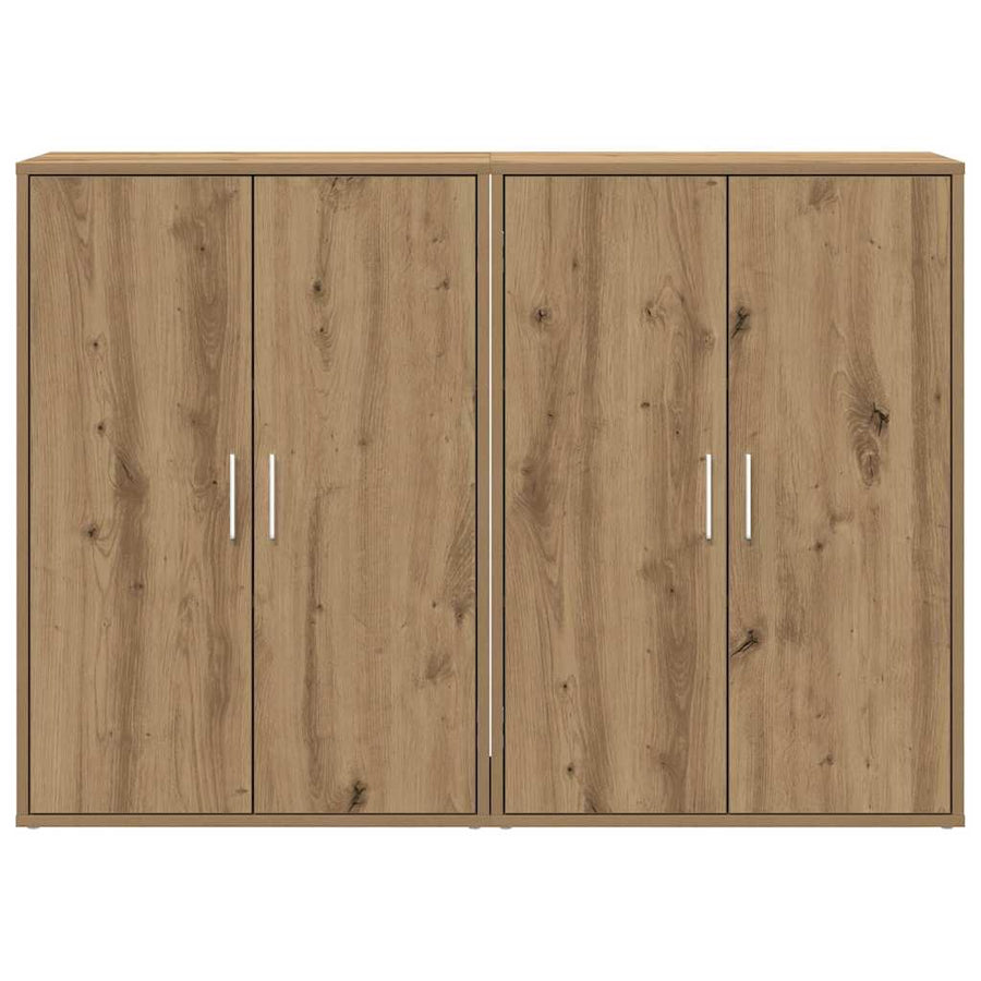 Dressoir 2 pcs Artisan Eiken 60 x 31 x 84 cm Bewerkt hout