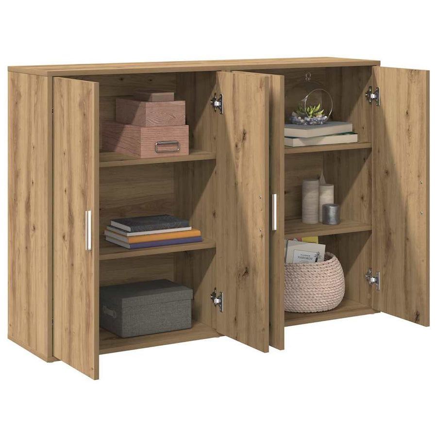 Dressoir 2 pcs Artisan Eiken 60 x 31 x 84 cm Bewerkt hout
