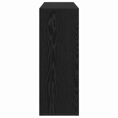 Dressoir 2 pcs Zwart Eiken 60 x 31 x 84 cm Bewerkt hout