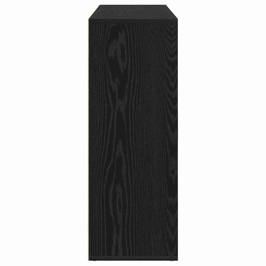 Dressoir 2 pcs Zwart Eiken 60 x 31 x 84 cm Bewerkt hout