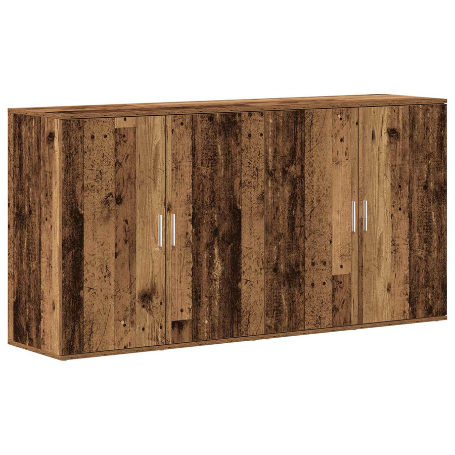 Dressoir 2 pcs Oudhout 79 x 38 x 80 cm Bewerkt hout