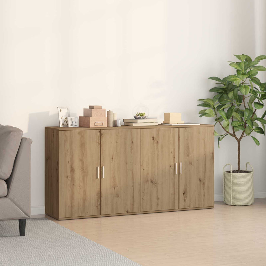 Dressoir 2 pcs Artisan Eiken 79 x 38 x 80 cm Bewerkt hout
