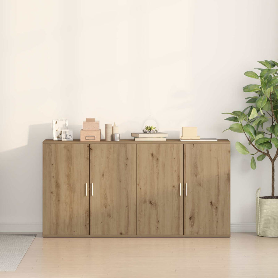 Dressoir 2 pcs Artisan Eiken 79 x 38 x 80 cm Bewerkt hout