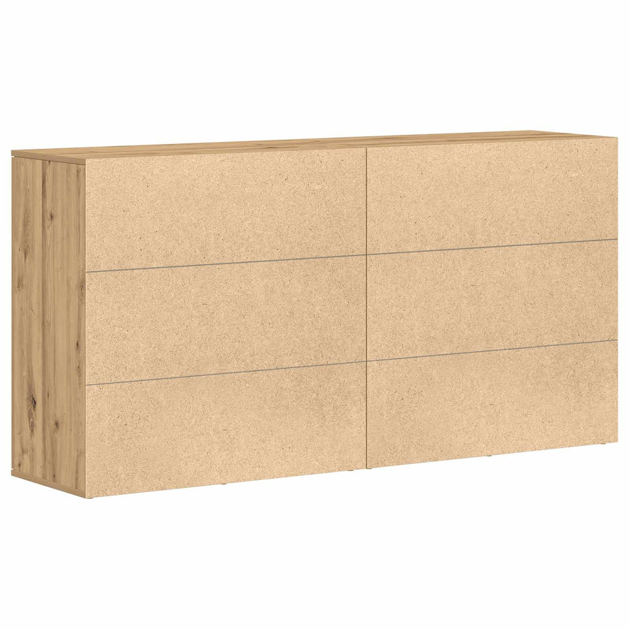 Dressoir 2 pcs Artisan Eiken 79 x 38 x 80 cm Bewerkt hout