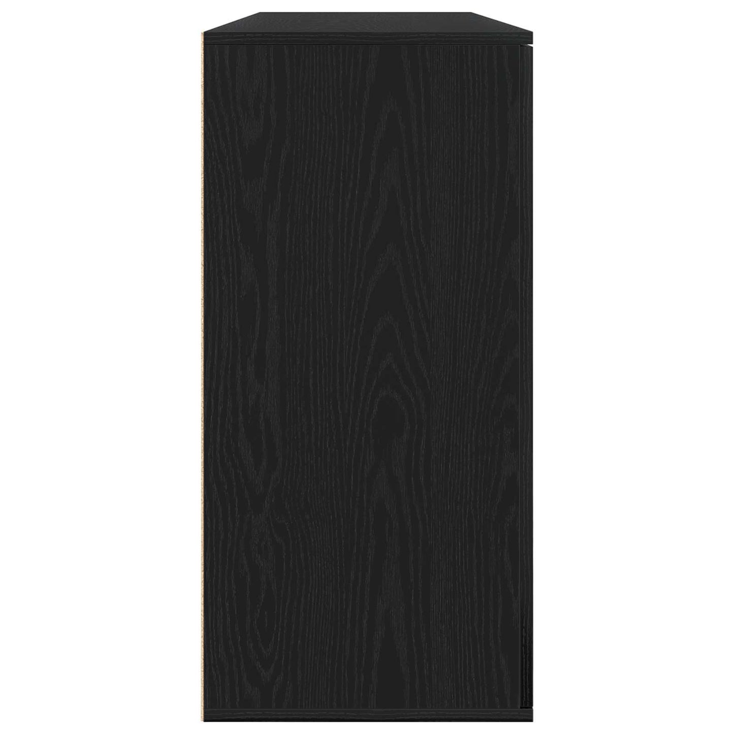 Dressoir 2 pcs Zwart Eiken 79 x 38 x 80 cm Bewerkt hout