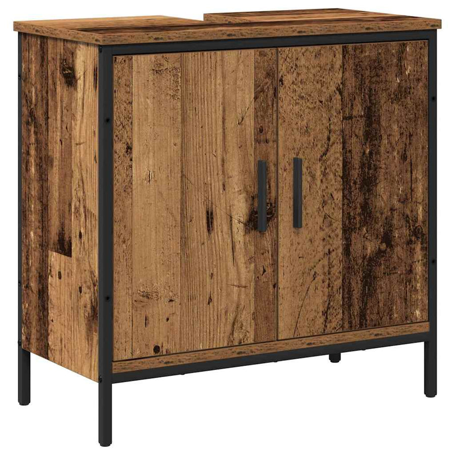 2-Delige Badkamermeubelset Gefabriceerd Hout Oud hout