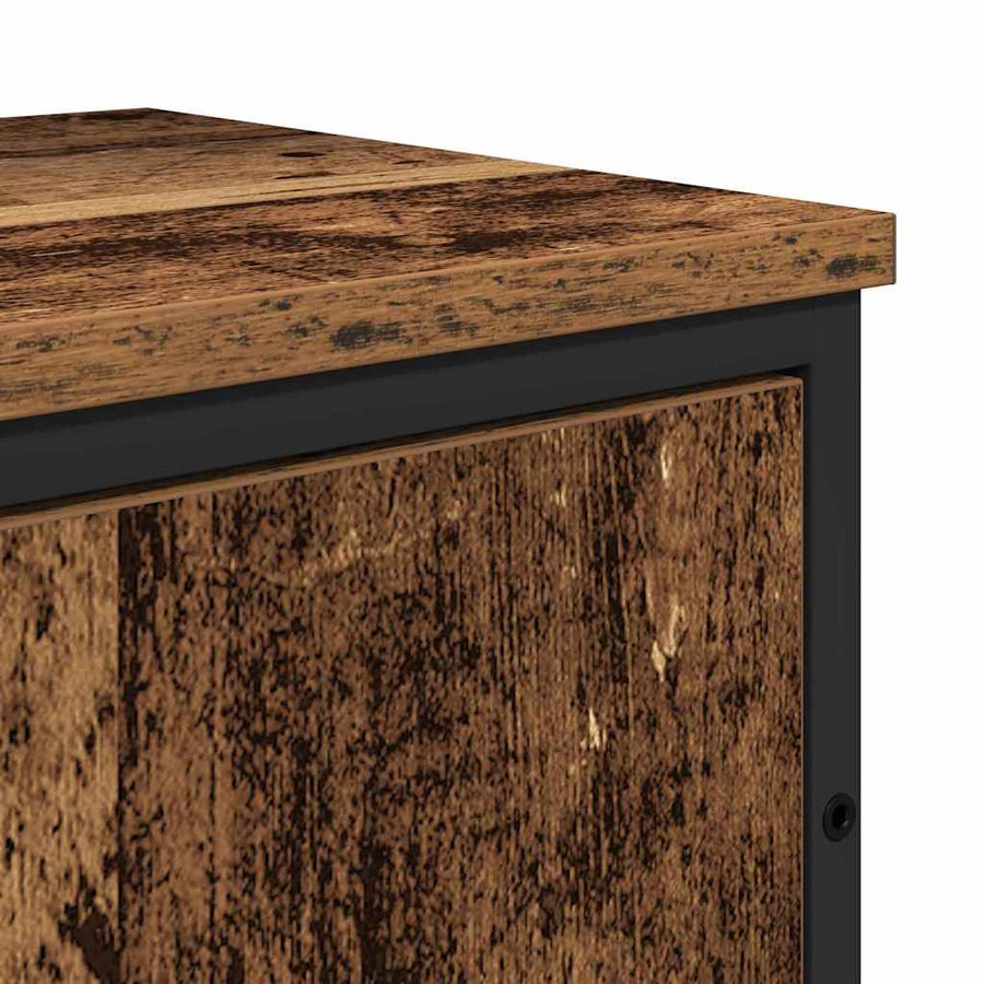 Badkamermeubelset Wandgemonteerd 2 pcs Bruin Bewerkt hout