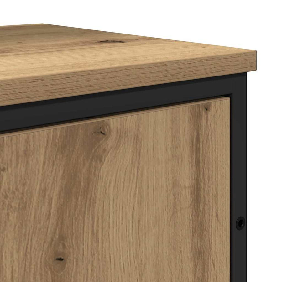 Badkamermeubelset Wandgemonteerd 2 pcs Bruin Bewerkt hout