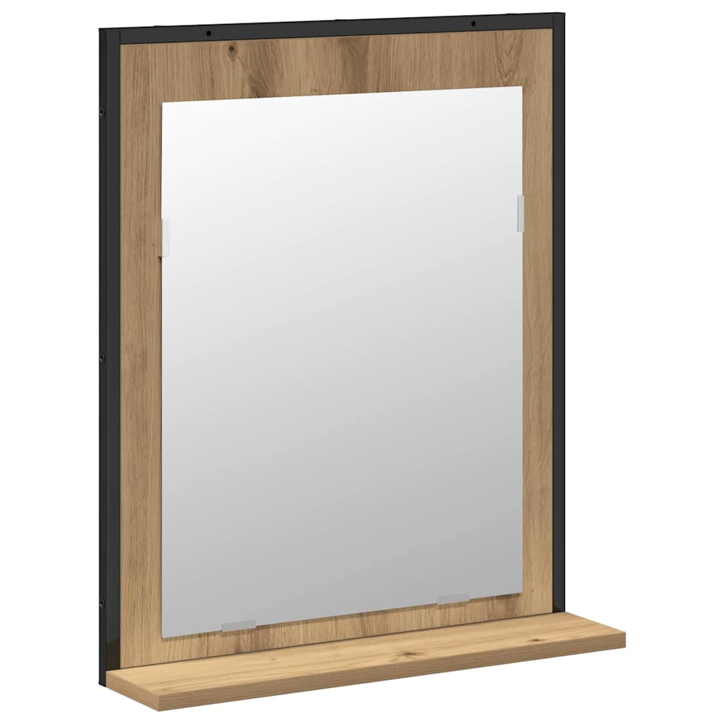 Badkamermeubelset Wandgemonteerd 2 pcs Bruin Bewerkt hout