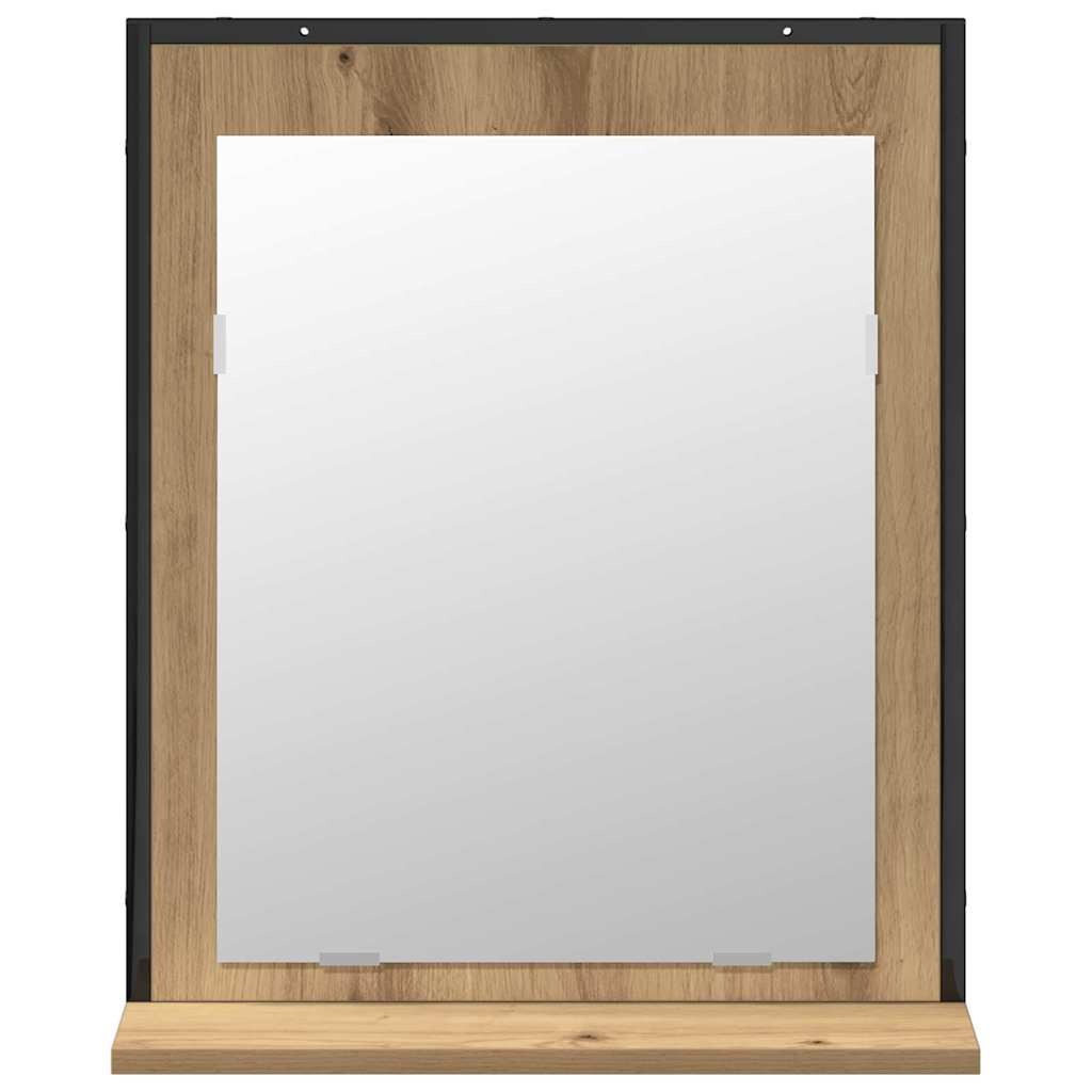 Badkamermeubelset Wandgemonteerd 2 pcs Bruin Bewerkt hout