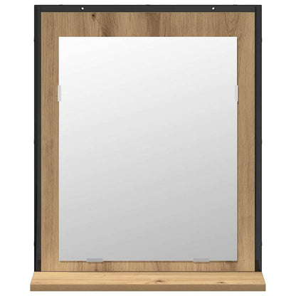 Badkamermeubelset Wandgemonteerd 2 pcs Bruin Bewerkt hout