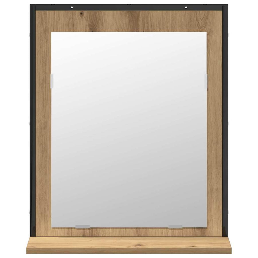 Badkamermeubelset Wandgemonteerd 2 pcs Bruin Bewerkt hout