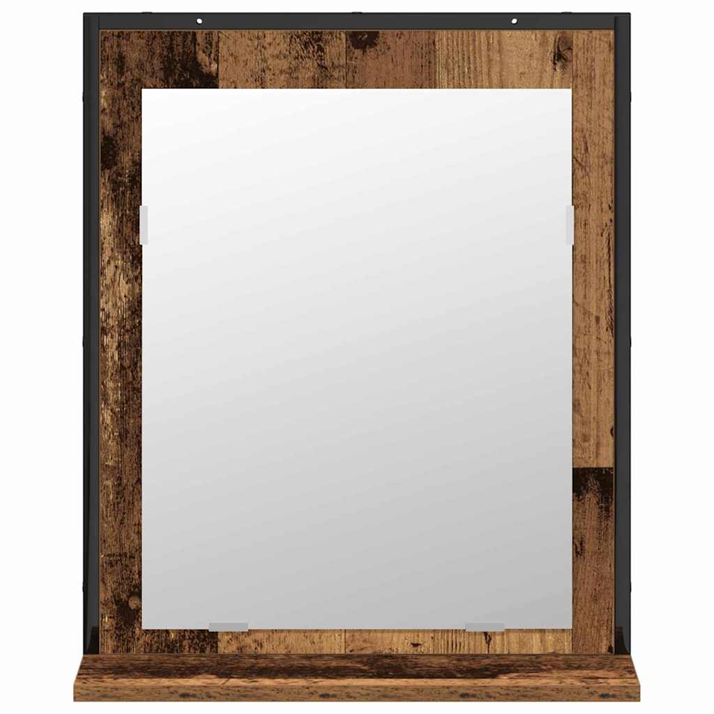 Badkamermeubelset Wandgemonteerd 2 pcs Bruin Bewerkt hout