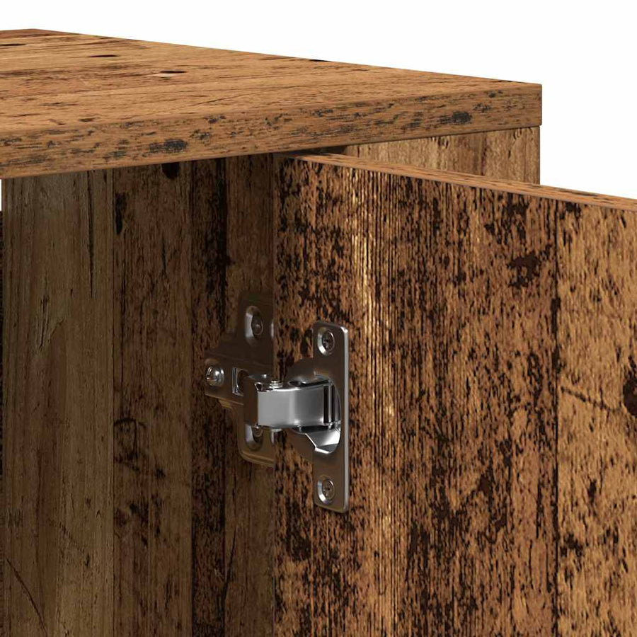 Highboard met lade Oud hout 80 x 33 x 150 cm Bewerkt hout
