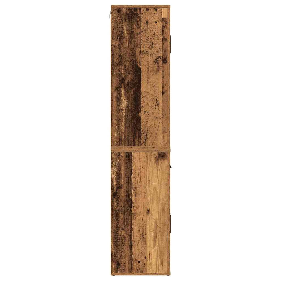 Highboard met lade Oud hout 80 x 33 x 150 cm Bewerkt hout