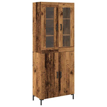 Hoge kast 2 pcs Oud hout 69,5 x 34 x 180 cm Bewerkt hout