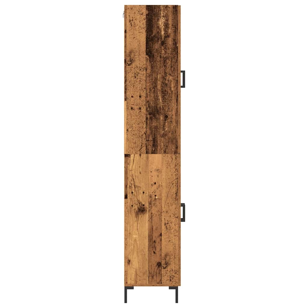 Hoge kast 2 pcs Oud hout 69,5 x 34 x 180 cm Bewerkt hout