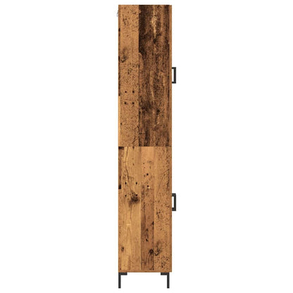 Hoge kast 2 pcs Oud hout 69,5 x 34 x 180 cm Bewerkt hout