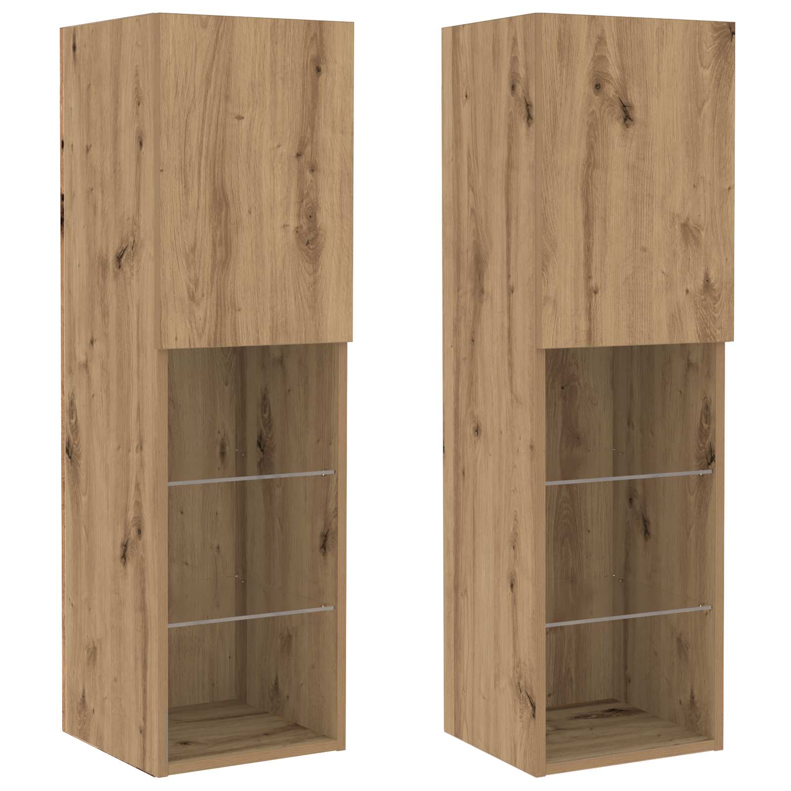 Tv-meubelset 6 pcs artisanaal eikenkleurig Bewerkt hout