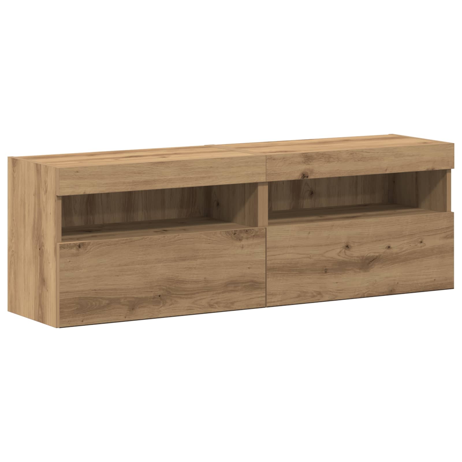 Tv-meubelset 6 pcs artisanaal eikenkleurig Bewerkt hout