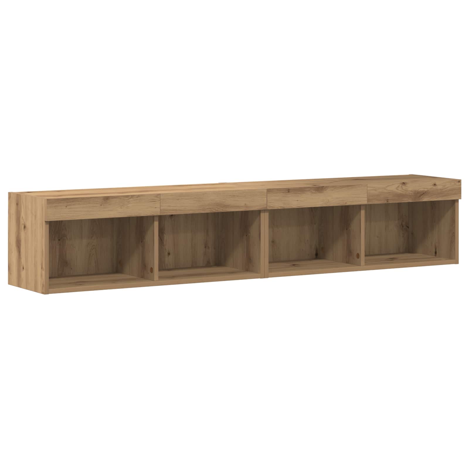 Tv-meubelset 6 pcs artisanaal eikenkleurig Bewerkt hout