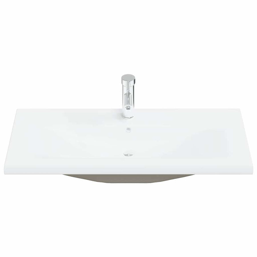 2-Delige Badkamermeubelset Bewerkt Hout Kleurig 90 x 38.5 x 46 cm Zwart eiken
