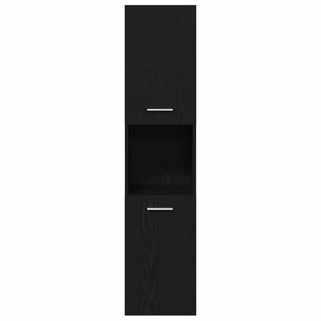 2-Delige Badkamermeubelset Bewerkt Hout Kleurig 90 x 38.5 x 46 cm Zwart eiken
