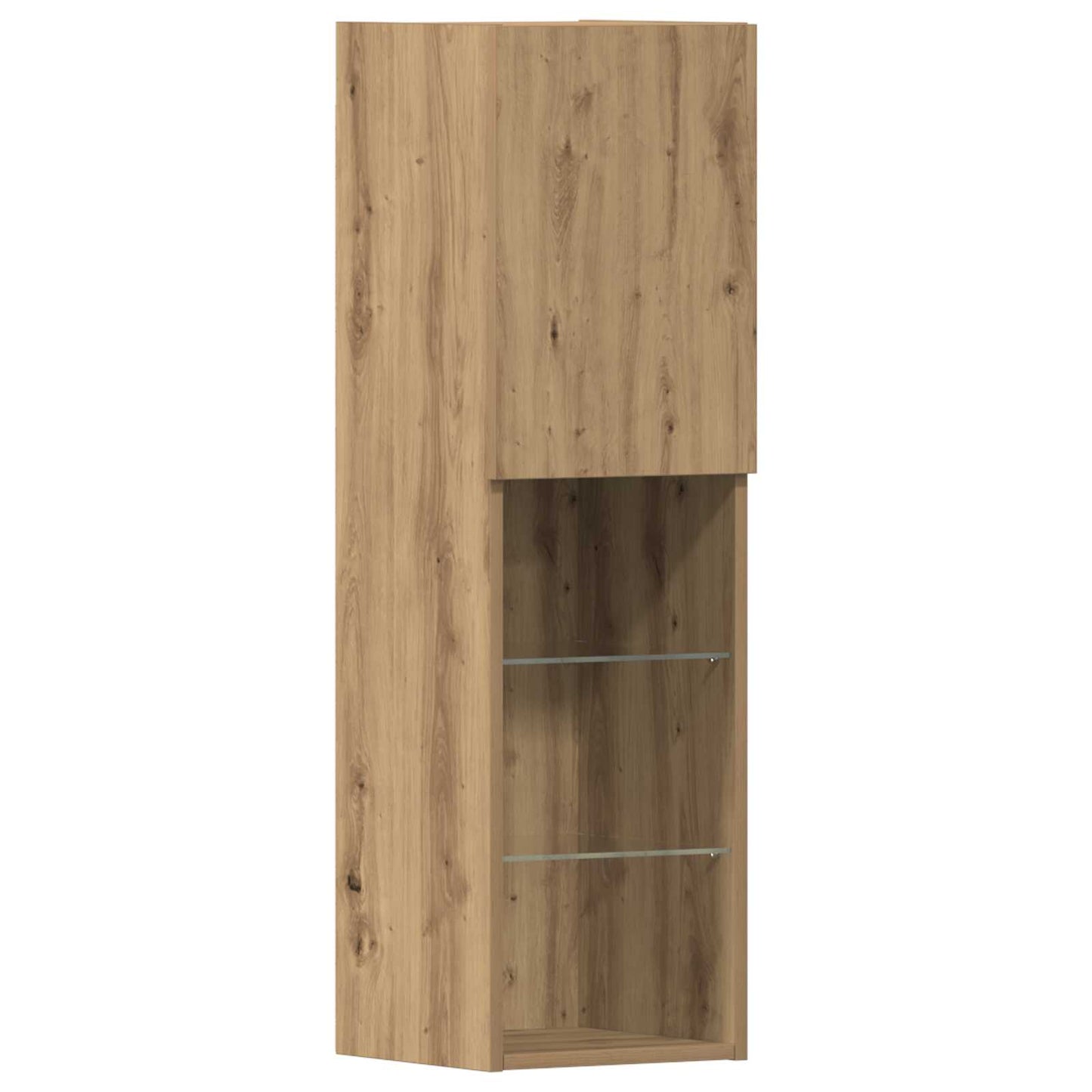TV-kast 4 pcs artisanaal eikenkleurig Bewerkt hout