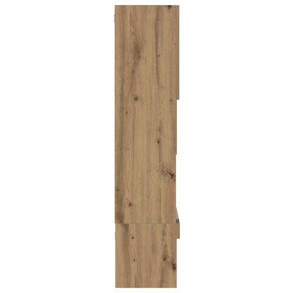 TV-kast 4 pcs artisanaal eikenkleurig Bewerkt hout