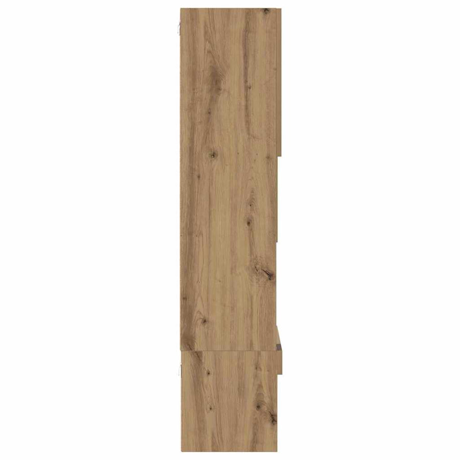 TV-kast 4 pcs artisanaal eikenkleurig Bewerkt hout
