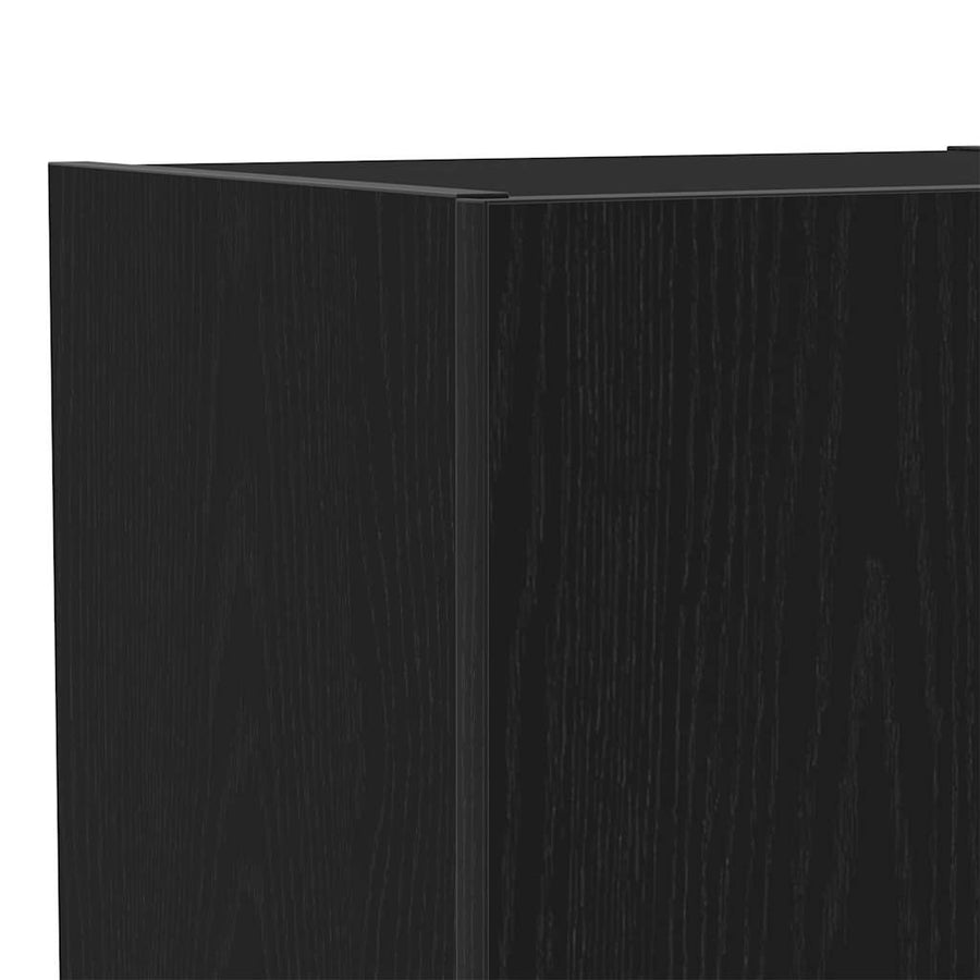 TV-kast met LED-striplichten 4 pcs Zwart eiken Bewerkt hout