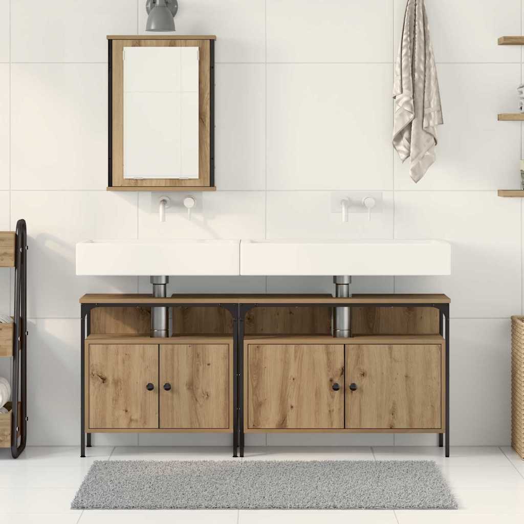 3-delige Badkamermeubel Set Artisan Eiken Engineered Wood