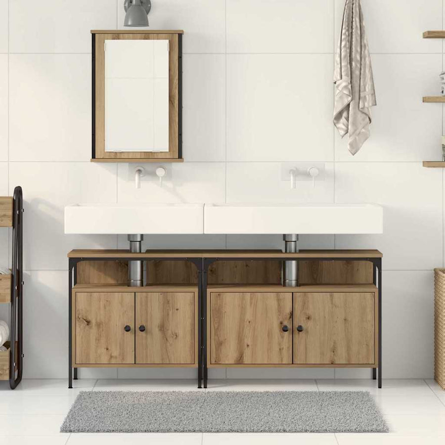 3-delige Badkamermeubel Set Artisan Eiken Engineered Wood