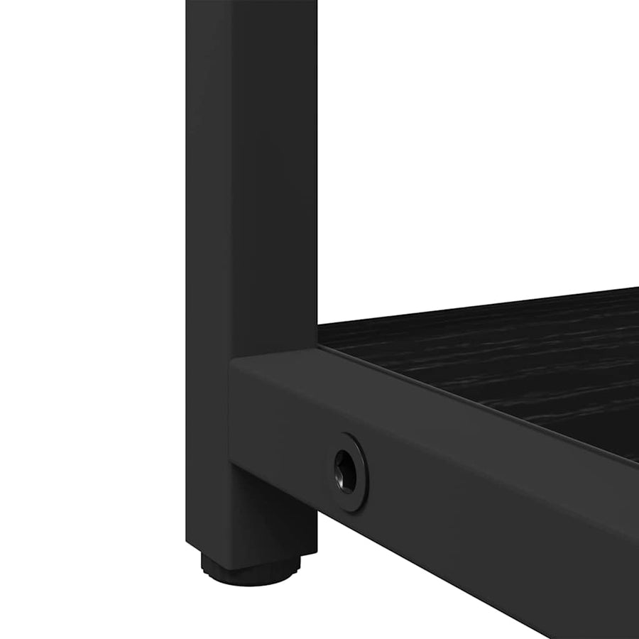 Badkamermeubelset met plank 3 pcs Zwart Eiken Bewerkt hout