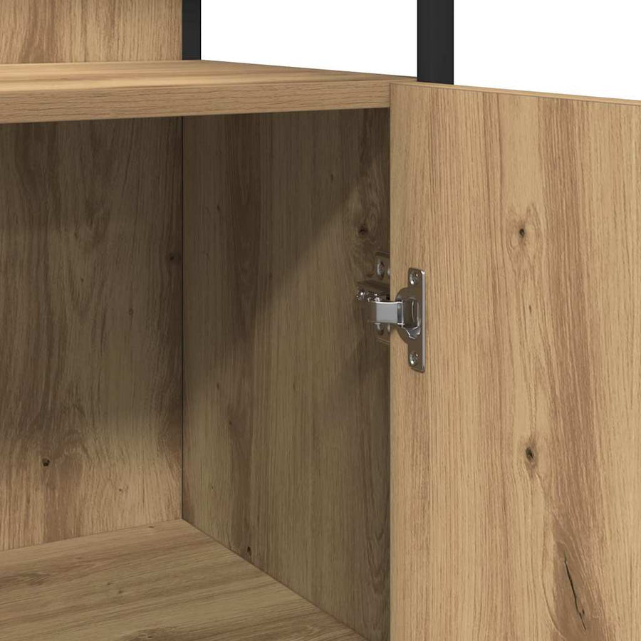 Badkamermeubelset met plank met opslag 3 pcs Bruin Bewerkt hout