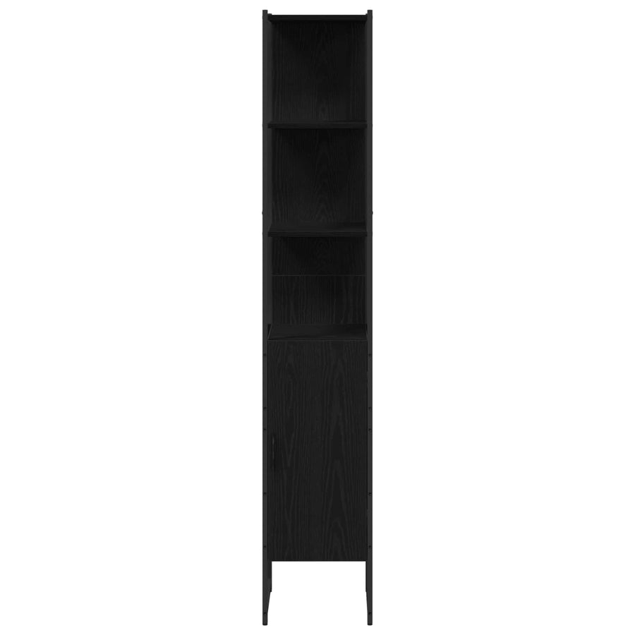 Badkamermeubelset 3 st Zwart 33 x 33 x 185,5 cm Bewerkt hout