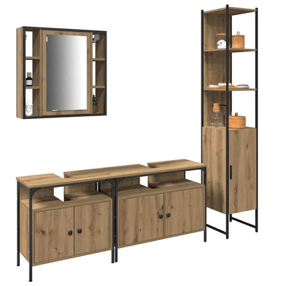 4-delige badkamermeubelset in artisan eiken